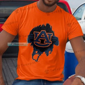 Auburn Tigers Logo Pull Torn Pattern  Shirt