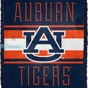 Auburn Tigers Logo Stripes Texture woven Blanket