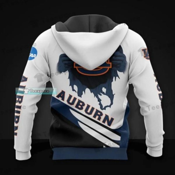 Auburn Tigers Pull Logo Torn Pattern Hoodie