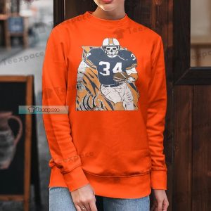 Auburn Tigers Skull Player Foodball Long Sleeve Shirt
