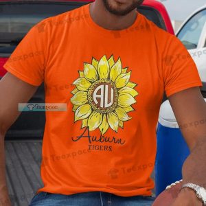Auburn Tigers Sunflower Pattern Shirt
