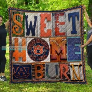 Auburn Tigers Sweet Home Fuzzy Blanket 1