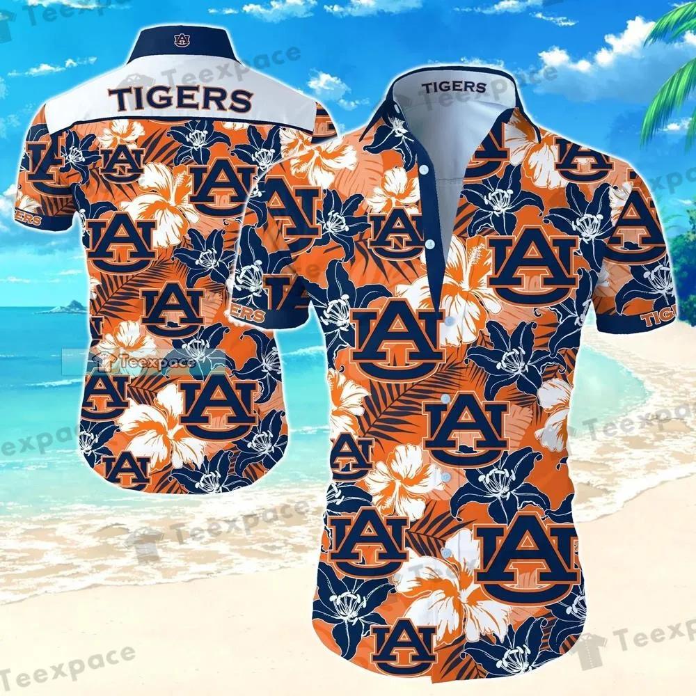 Auburn Tigers Tropical Flower Summer Hawaii Shirt