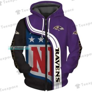 Baltimore Ravens American Curved Stripes Texture Hoodie
