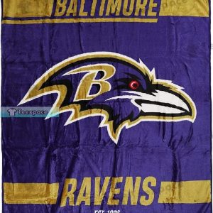 Baltimore Ravens Big Logo Center Throw Blanket