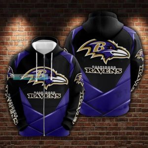 Baltimore Ravens Blue Layer Stack Texture Hoodie