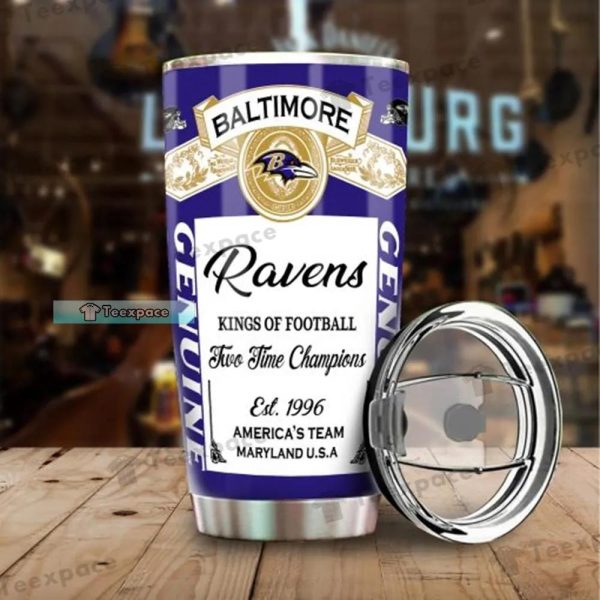 Baltimore Ravens Budweiser Two Time Champions Tumbler