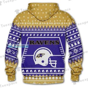 Baltimore Ravens Christmas Pattern Hoodie