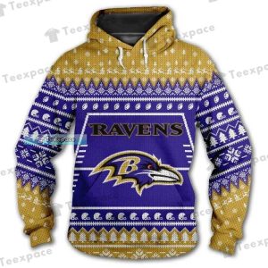 Baltimore Ravens Christmas Pattern Hoodie