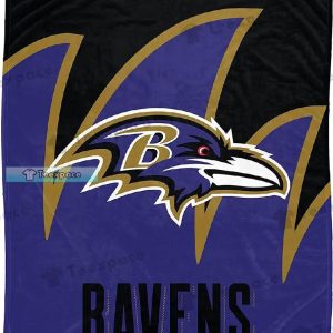 Baltimore Ravens Claws Pattern Fuzzy Blanket