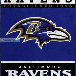 Baltimore Ravens NFL Throw Blanket 1