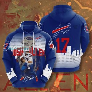 Buffalo Bills #17 Josh Allen Football City Pullover 3D Hoodie