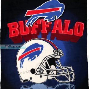 Buffalo Bills America Football Helmet Fuzzy Blanket 1