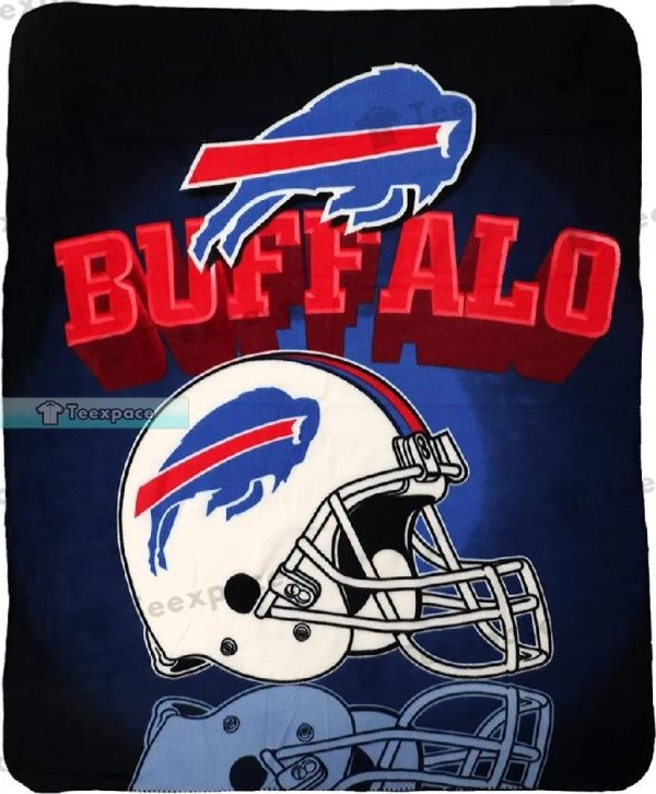 Buffalo Bills America Football Helmet Fuzzy Blanket