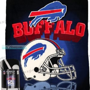 Buffalo Bills America Football Helmet Fuzzy Blanket 2