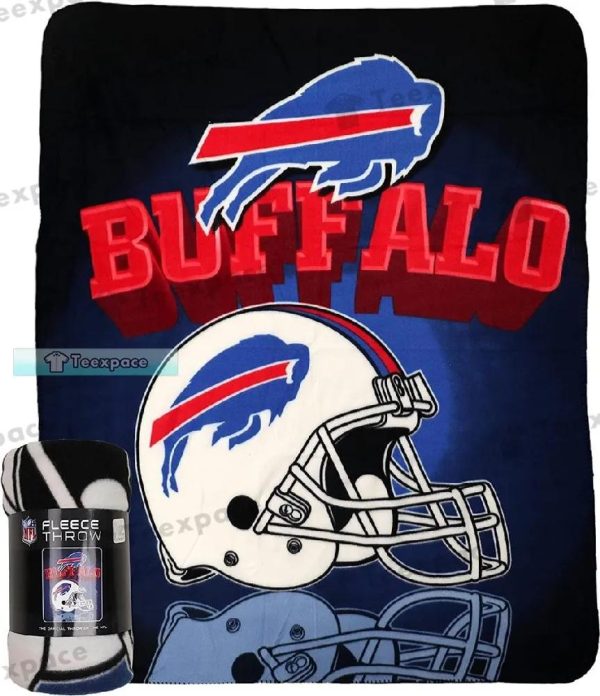 Buffalo Bills America Football Helmet Fuzzy Blanket