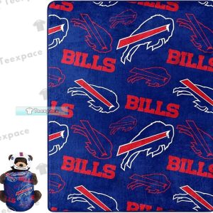 Buffalo Bills Baby Bear Bills Stickers Throw Blanket 1
