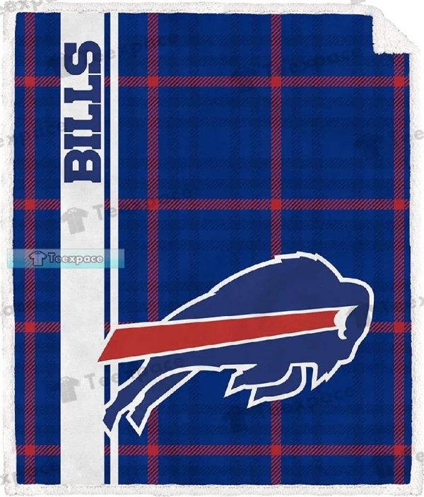 Buffalo Bills Crossed Football Bull Fuzzy Blanket