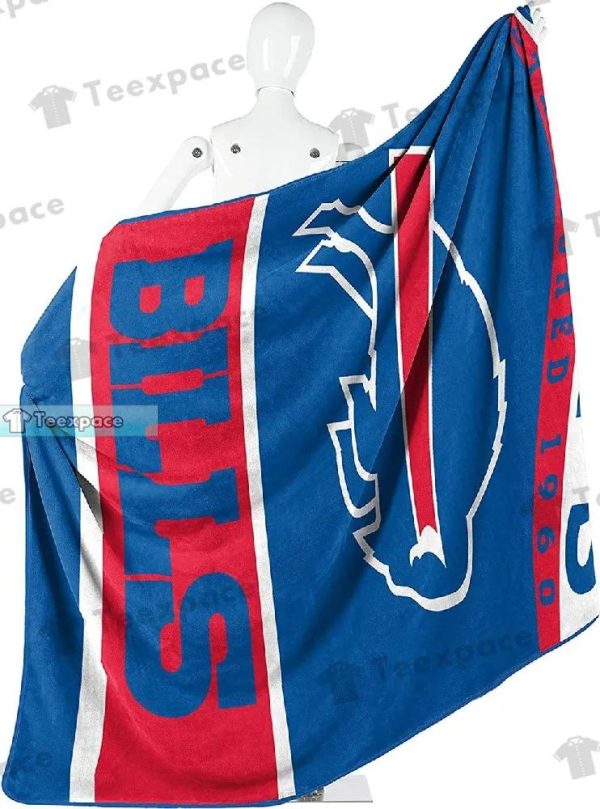 Buffalo Bills Est 1960 Football Bull Throw Blanket