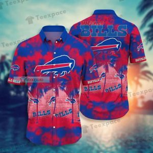 Buffalo Bills Faded Tropical Hawaiian Shirt