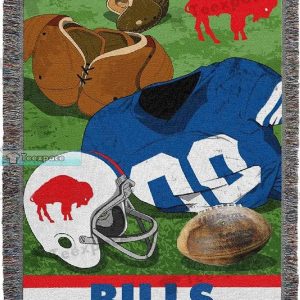 Buffalo Bills Football Animation Woven Blanket 9