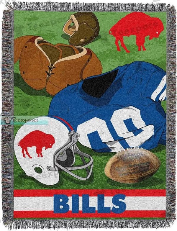 Buffalo Bills Football Animation Woven Blanket