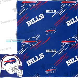 Buffalo Bills Football Lightning Bull Fuzzy Blanket 1