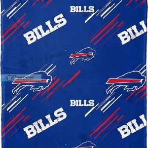 Buffalo Bills Football Lightning Bull Fuzzy Blanket 3