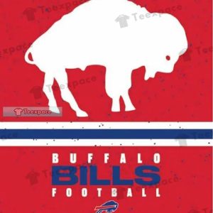 Buffalo Bills Football Red Pinstripes Throw Blanket 1