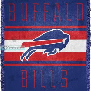 Buffalo Bills Logo Striped Woven Blanket 1
