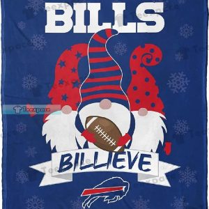 Buffalo Bills Merry Christmas Billieve Fuzzy Blanket 9