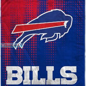 Buffalo Bills Ombre Drawing Throw Blanket 1
