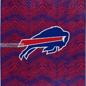 Buffalo Bills Purple Linear Football Throw Blanket 1
