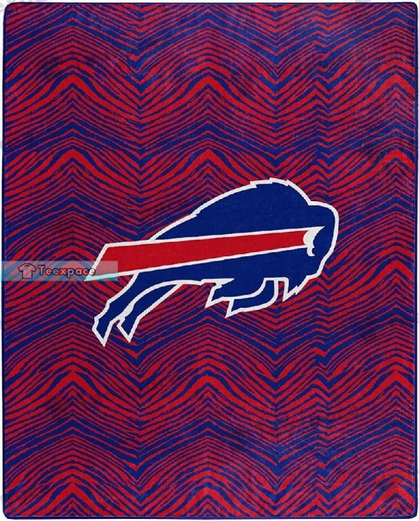 Buffalo Bills Purple Linear Football Throw Blanket