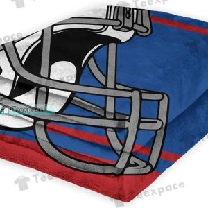 Buffalo Bills White Football Helmet Fleece Blanket 3