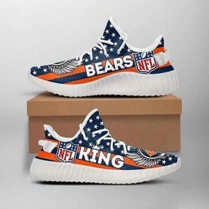 Chicago Bears American Flag Yeezy Shoes