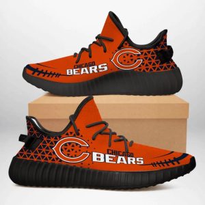 Chicago Bears Angle Rugby Ball Design Yeezy Shoes