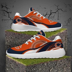 Chicago Bears Blur logo Curved Pattern Sneakers