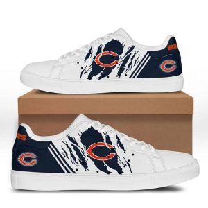 Chicago Bears Claw Brush Texture Skate Shoes