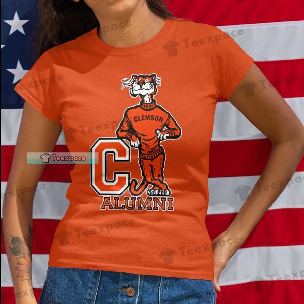 Clemson Tigers Alumni Cartoon T Shirt Womens
