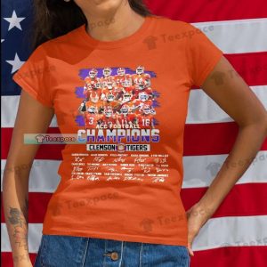 Clemson Tigers Football Champions Graphic T Shirt Womens