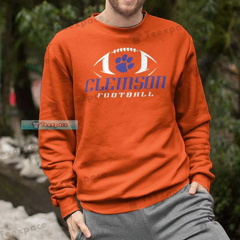 Clemson Tigers Pawprint Football Sweatshirt