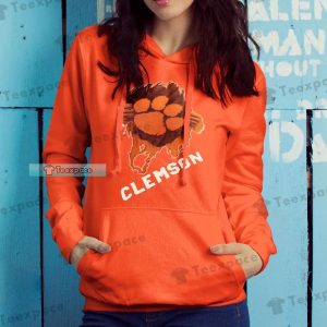 Clemson Tigers Pawprint Orange Shirt
