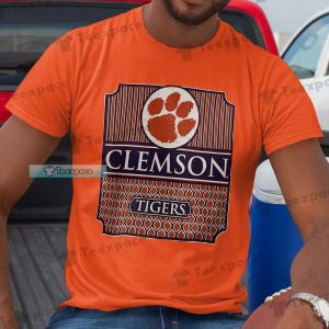 Clemson Tigers Pawprint Pattern Shirt
