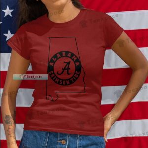 Crimson Tide Alabama Map Shirt
