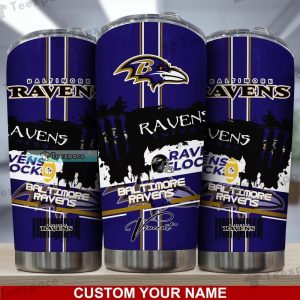 Custom Baltimore Ravens Graffiti Texture Tumbler