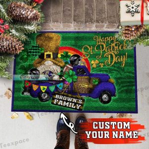 Custom Baltimore Ravens Happy St. Patrick’s Day Doormat