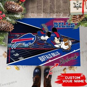 Custom Buffalo Bills Football Mickey Doormat