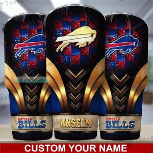 Custom Buffalo Bills Golden Football Champions Tumbler