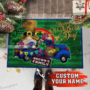 Custom Buffalo Bills Happy Saint Patrick’s Day Doormat